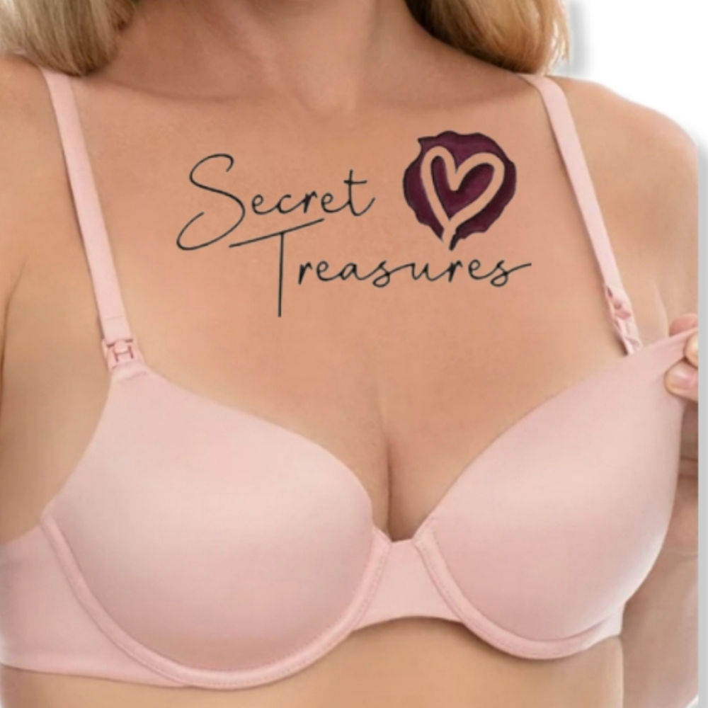 Secret Treasures Women's Maternity Nursing T-Shirt Bra-Beige